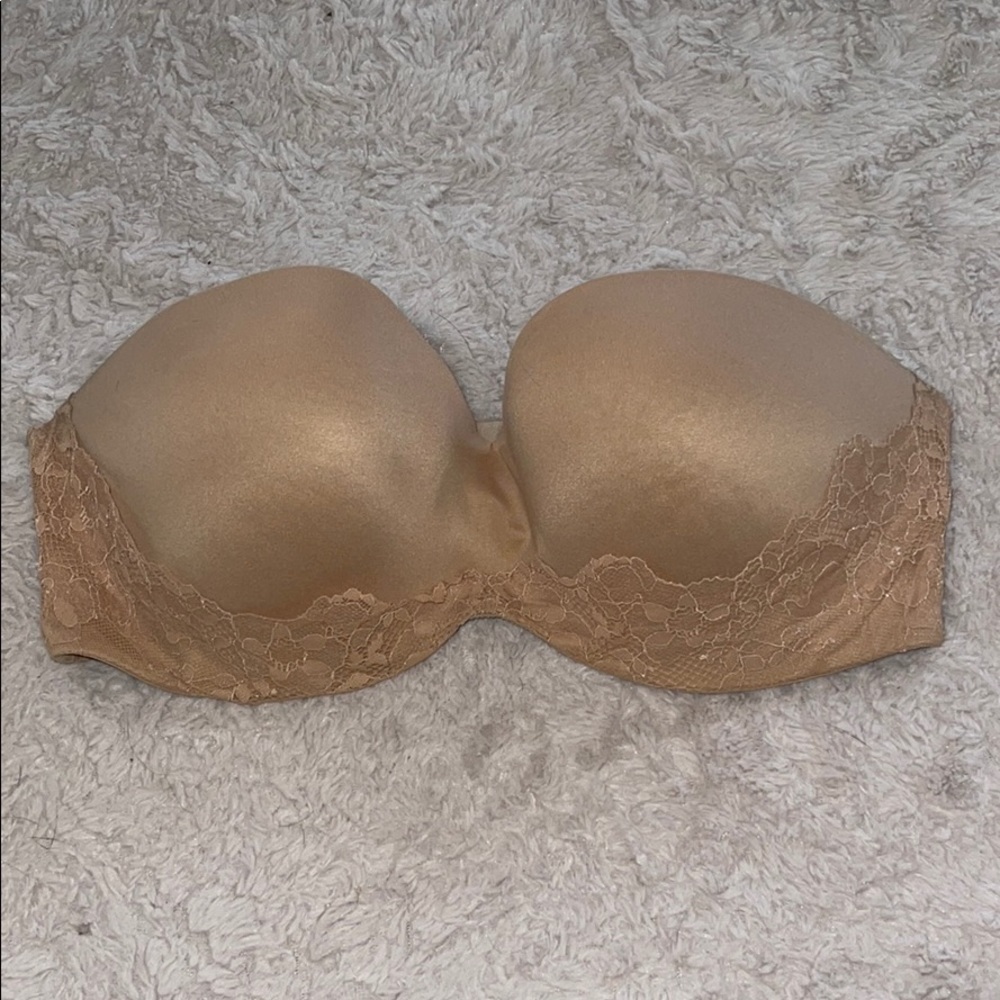 Body by Victoria Nude Lined Strapless Bra 36DD